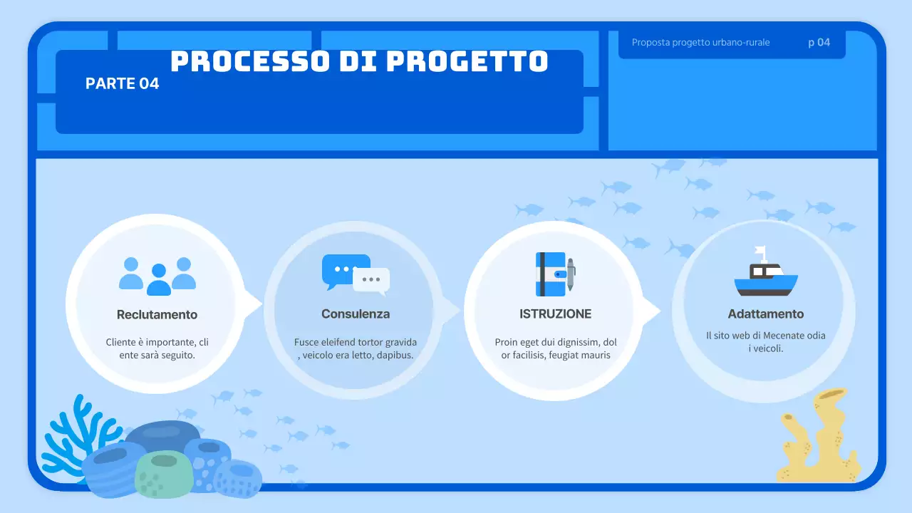 Proposta commerciale di villaggio agricolo in stile giocattolo azzurro