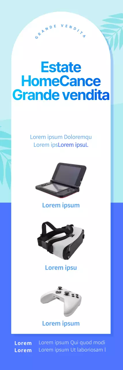 Un fresco striscione blu estivo