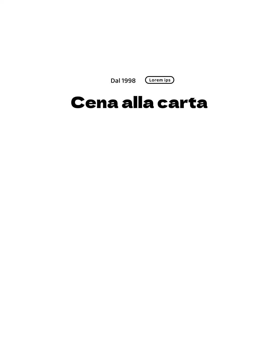 Stile semplice del logo del ristorante in bianco e nero