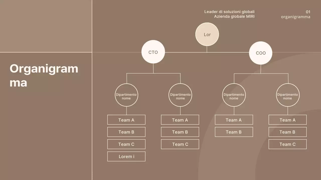 Un semplice profilo aziendale marrone e beige