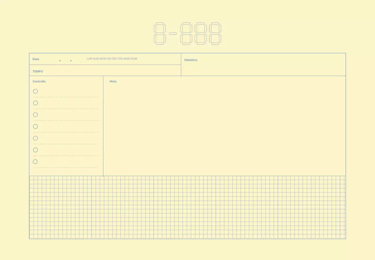 Linee giallo-blu Pianificatore semplice