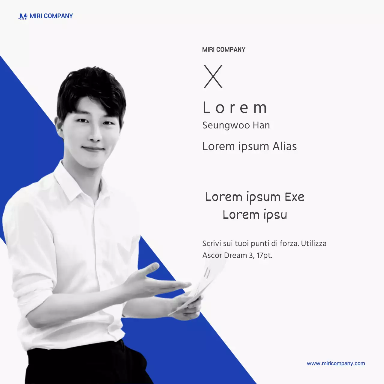 Notizie sui biglietti da visita blu