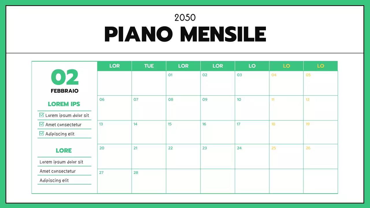 GoodNotes aziendali con righe nere color menta