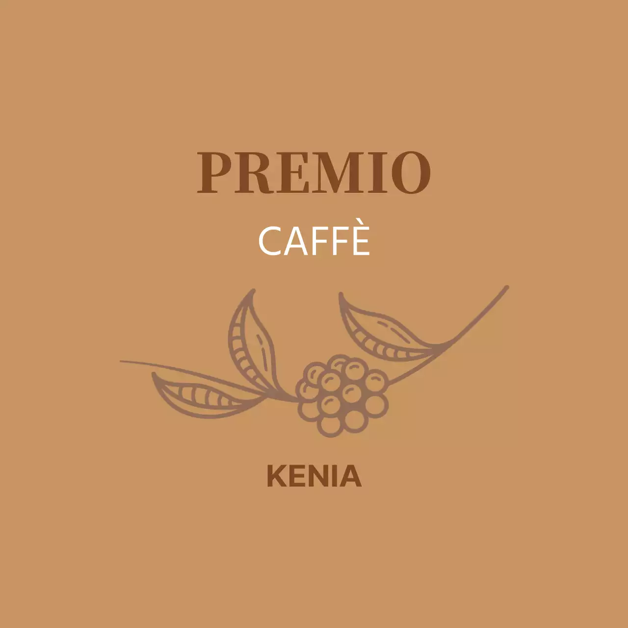 Etichetta caffè vintage illustrazione beige