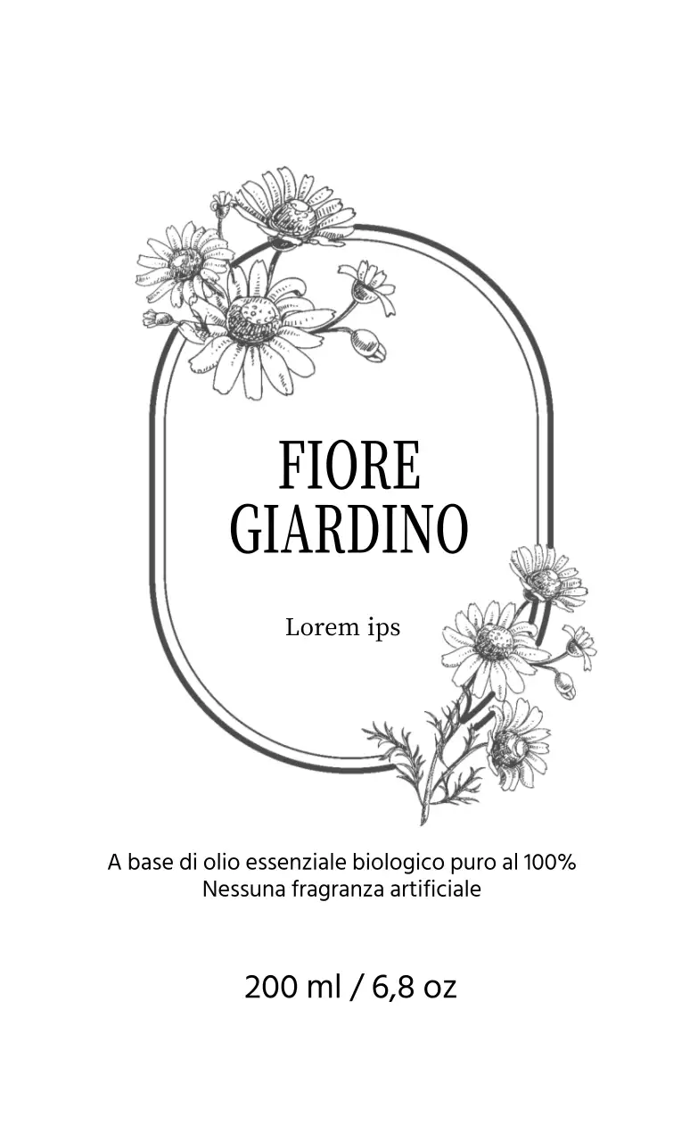 Illustrazione bianca dell'etichetta pulita del pacchetto di prodotti di bellezza