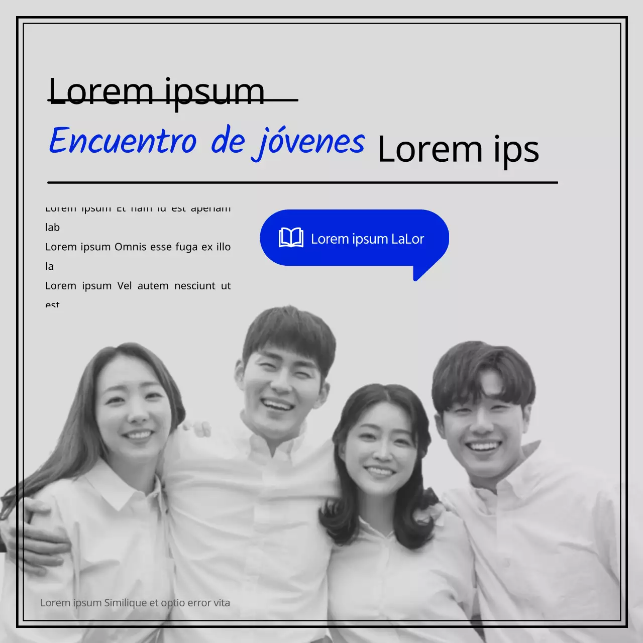 Presentación del espacio prestore, destacando la imagen azul de la juventud