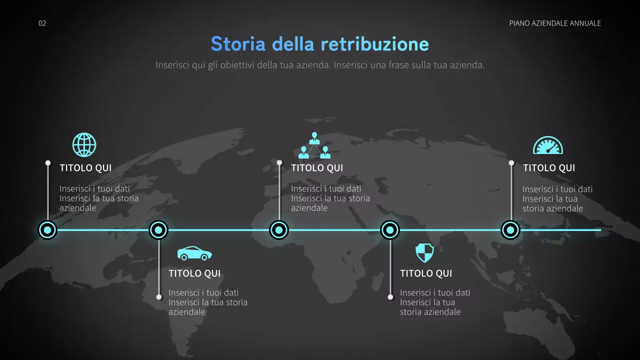 Piano aziendale annuale del settore automobilistico con concetto di grafica mobile blu e nera