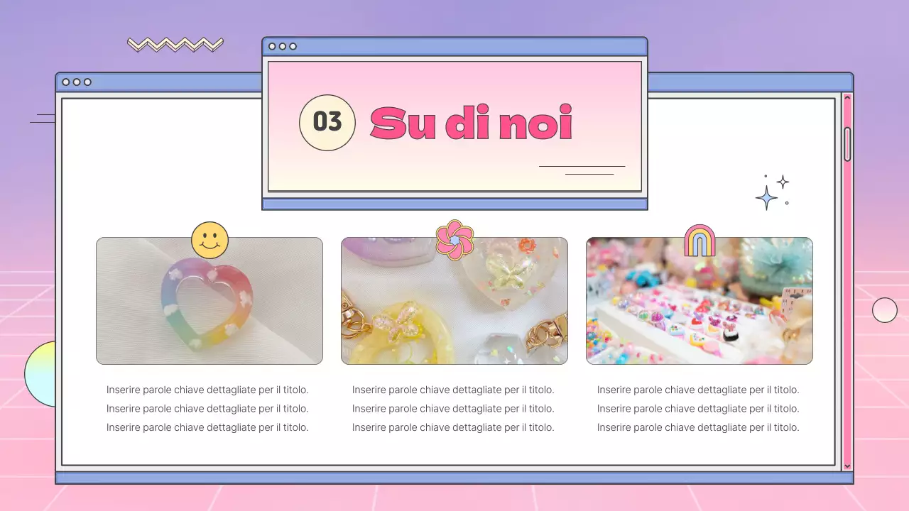 Un profilo aziendale kitsch con sfumature rosa