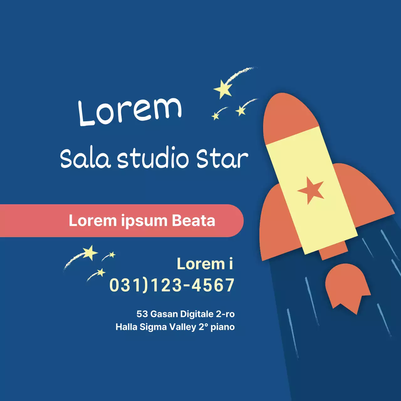 Pubblicità della scuola di illustrazione Blue Space