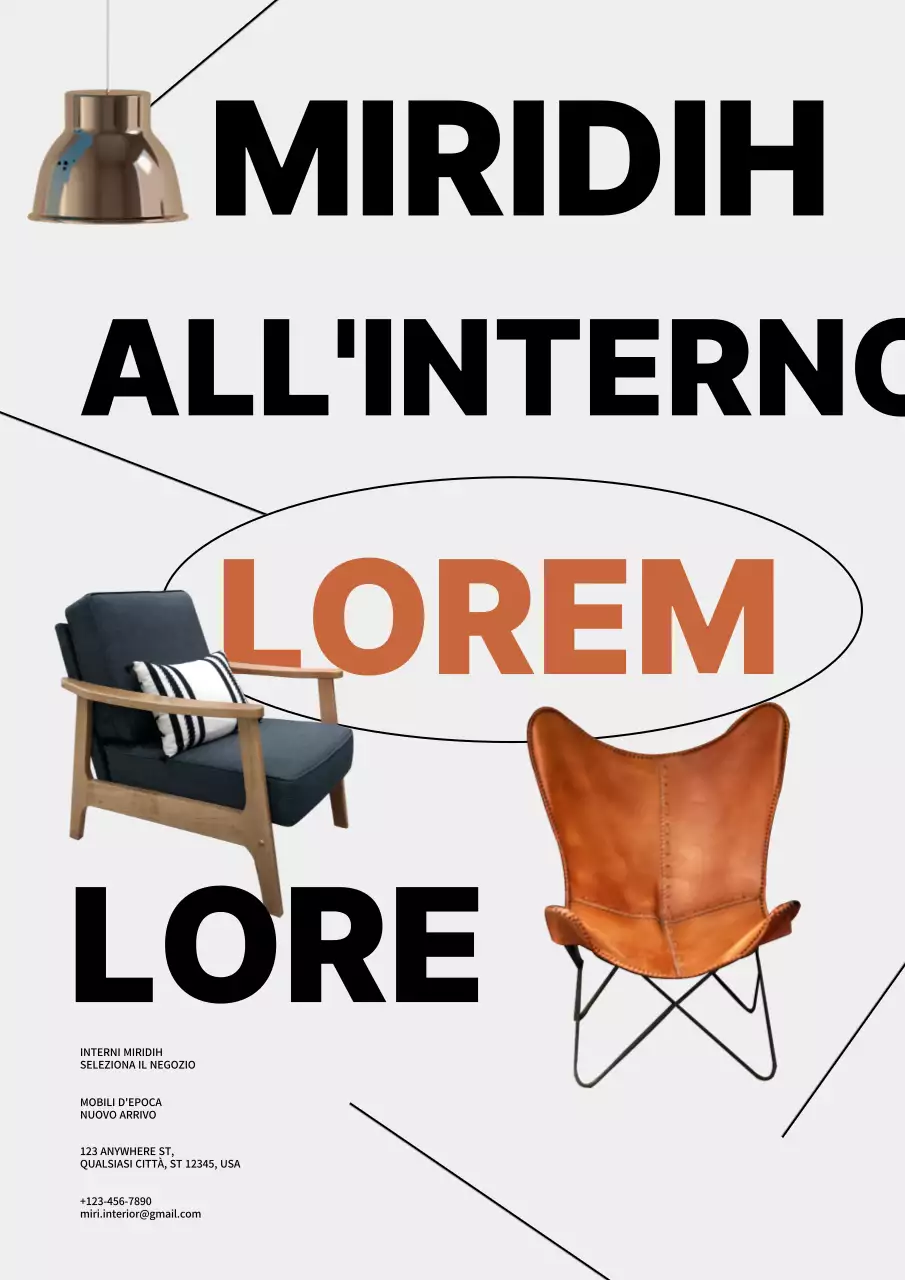 Poster interno in grigio chiaro