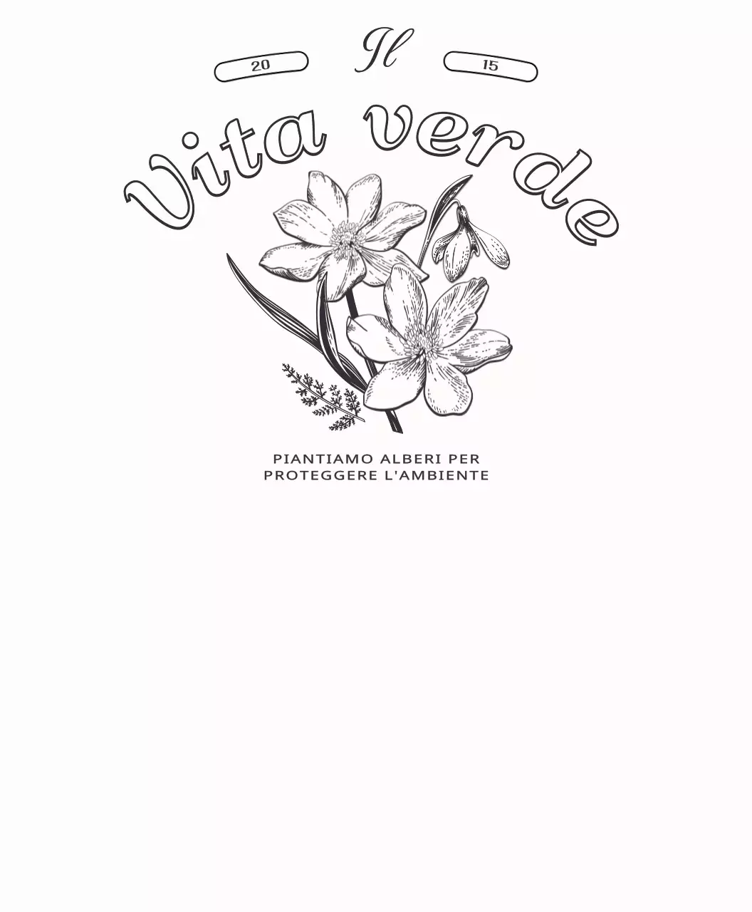 Beni personali con stile di layout di illustrazione botanica sentimentale