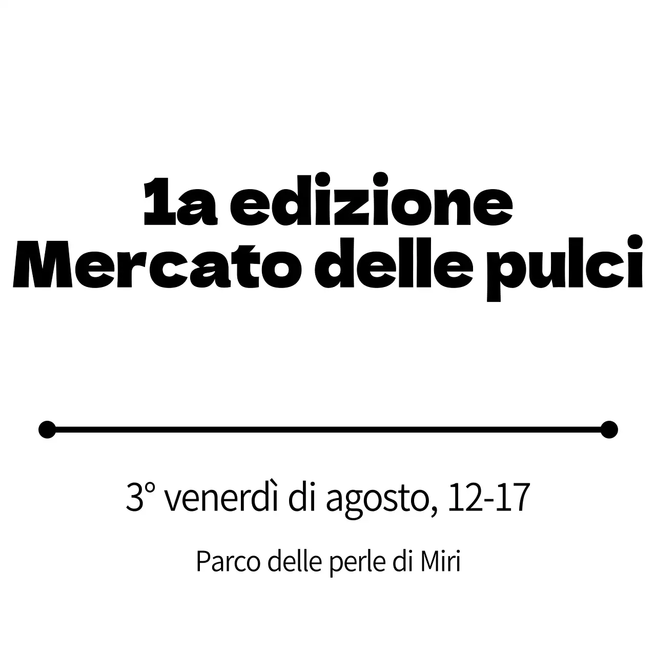 Stile di layout semplice e pulito per l'allineamento del testo About Flea Market