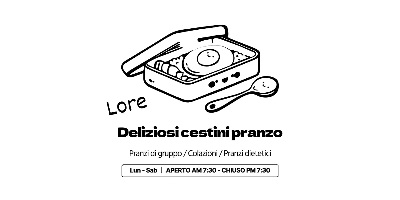 Stile del logo sotto forma di illustrazione di una bento box per le informazioni sul bento shop e il servizio clienti