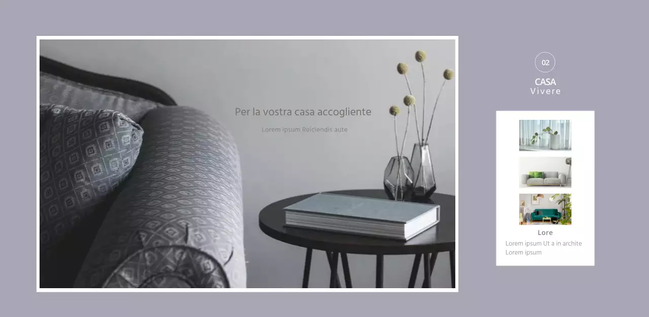 Calendario di interior design in stile bianco e pulito