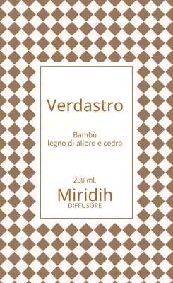 Etichetta del diffusore a scacchiera marrone