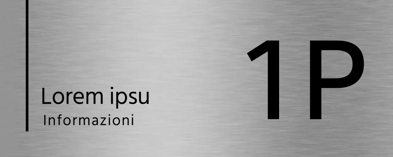 Semplice segnaletica segnaposto con testo e linee nere del nome del piano della scuola.