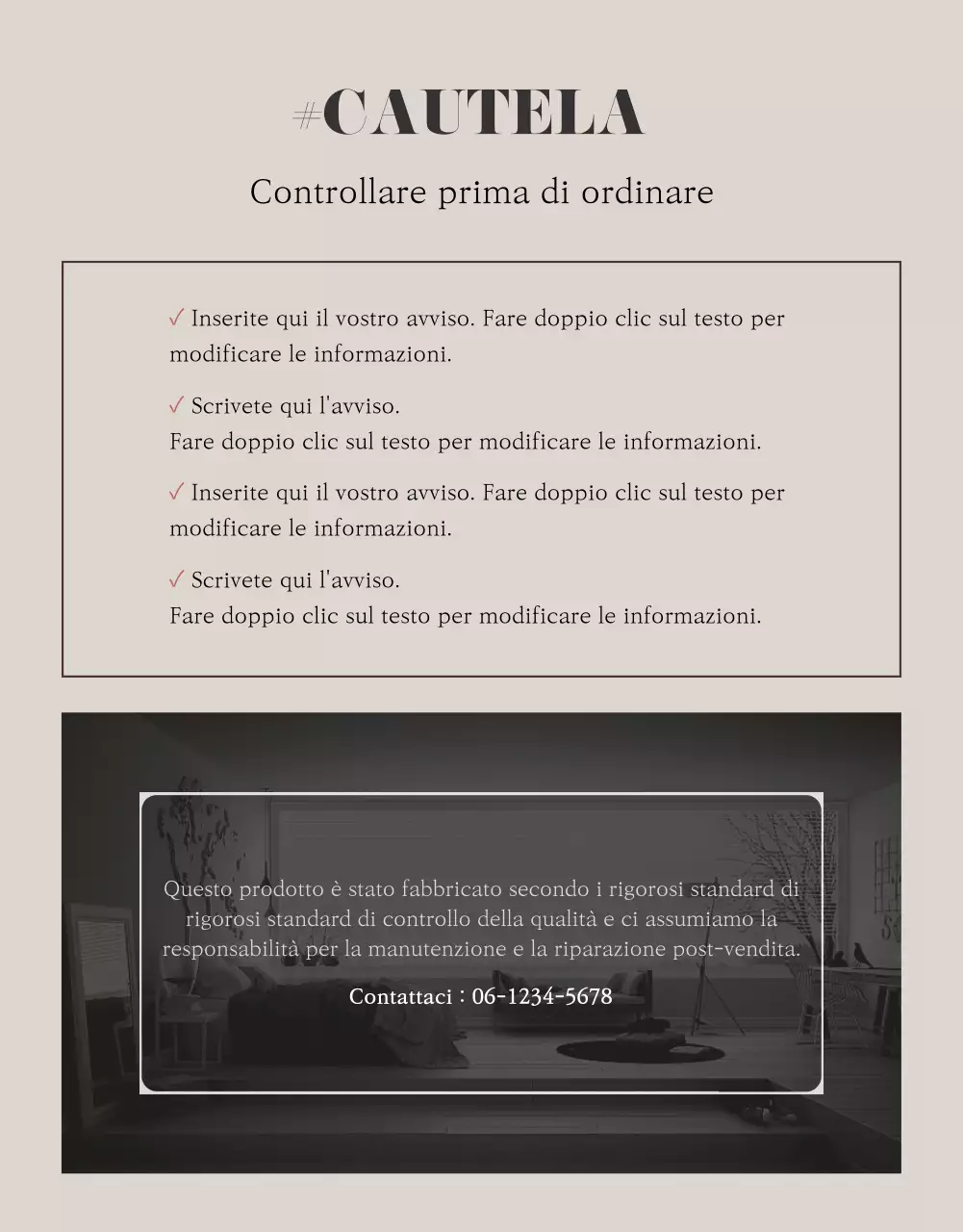 Arredamento moderno nei toni caldi del marrone dettagli dell'evento