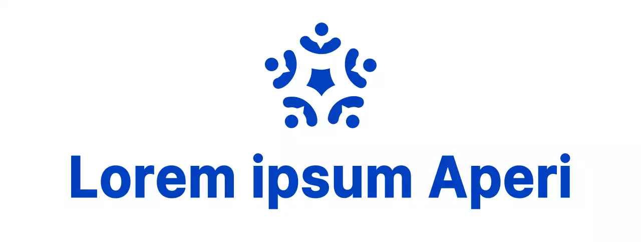 Stile del logo con simbolo pulito blu e nero per informare e promuovere le informazioni del centro di sostegno alle famiglie