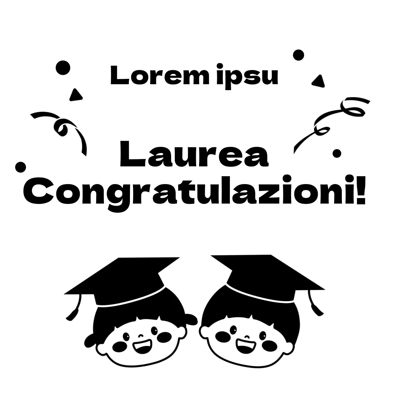 Celebrazione del diploma di scuola materna con illustrazione di bambini neri felici