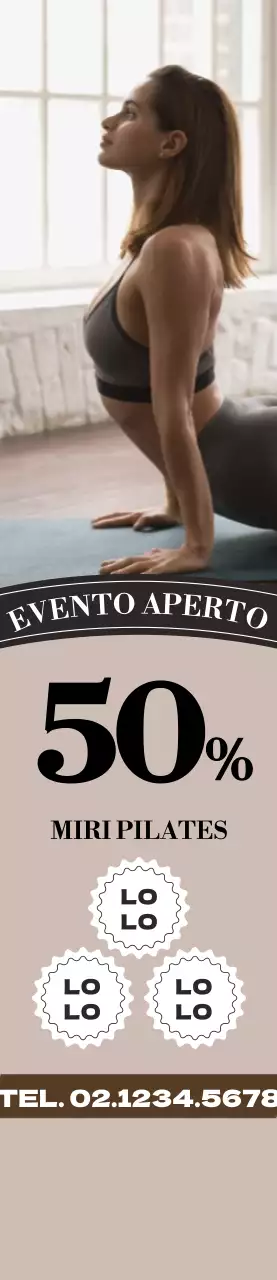 Una promozione Pilates pulita e beige
