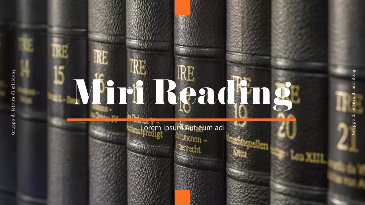 Arancione, pulito, moderno, reclutamento del club del libro in stile libresco