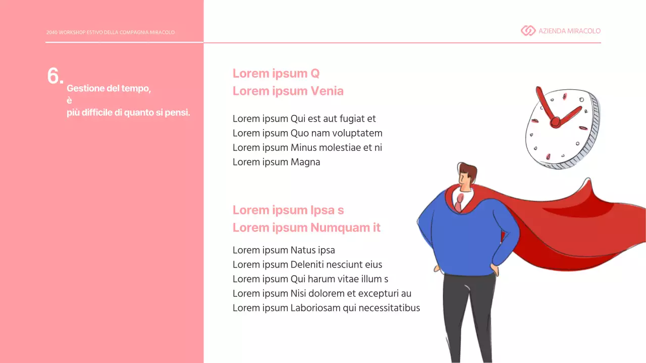 Presentazione delle abilità di gestione del tempo di Pinkerton Formazione sul posto di lavoro Calendario della produttività sul posto di lavoro