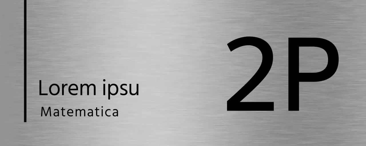 Semplice segnaletica segnaposto con testo e linee nere del nome del piano della scuola.