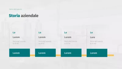 Infografica di design sulla cronologia della storia con concetti di grigio e turchese