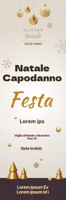 Invito alla festa di Natale con scritte beige