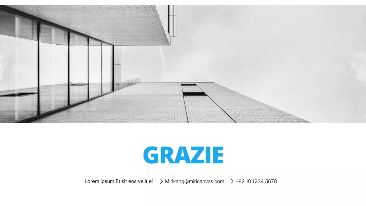 Semplice attività commerciale in bianco e azzurro