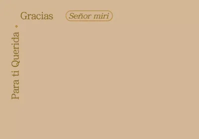 Un diseño sencillo, beige, con texto y un concepto simple de gratitud.