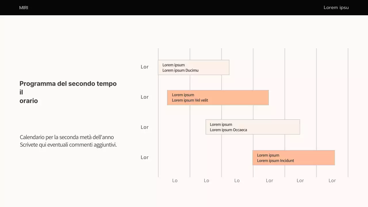 Un semplice business plan in arancione e beige