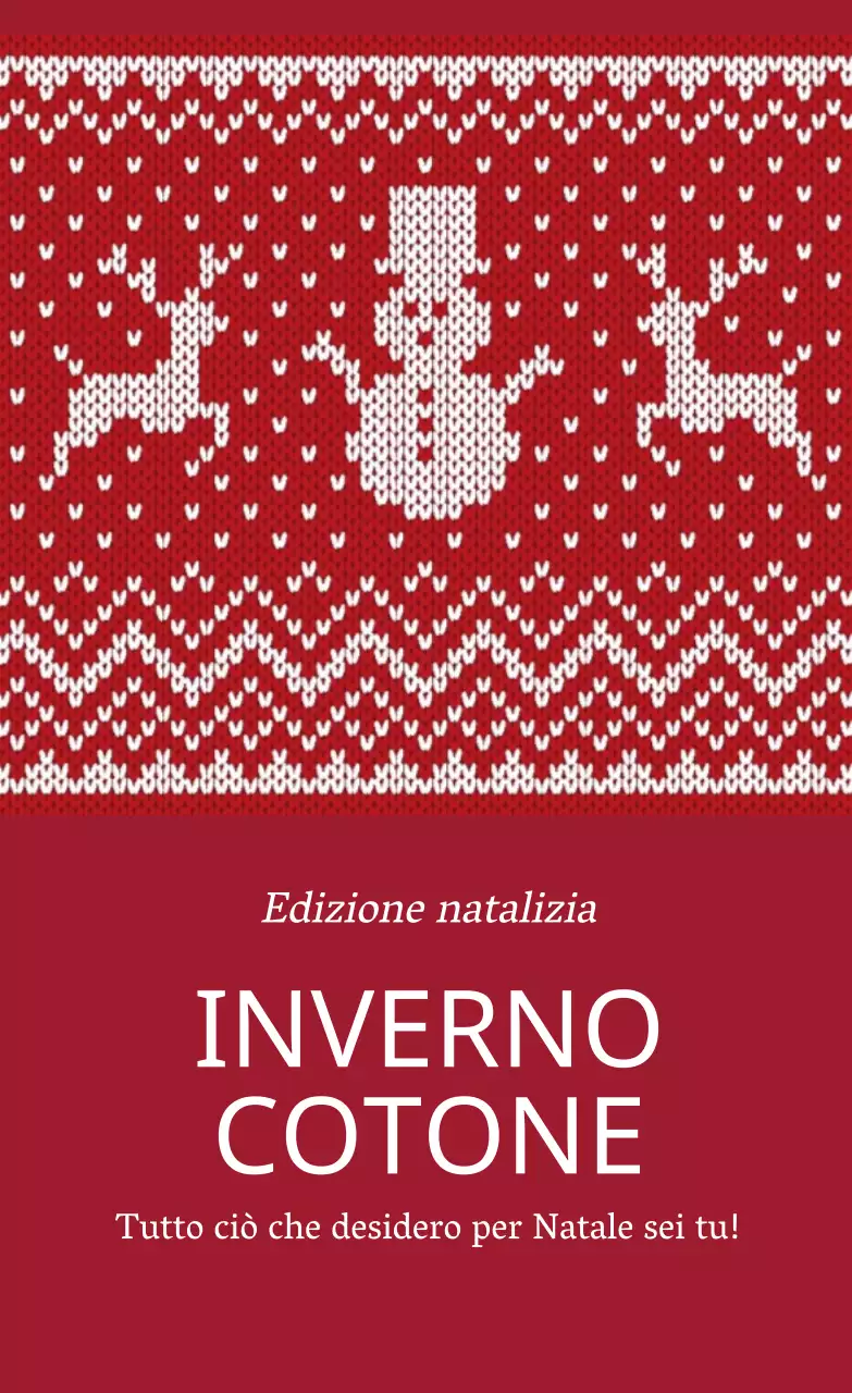 Etichette per regali di Natale con motivo a maglia rosso bianco