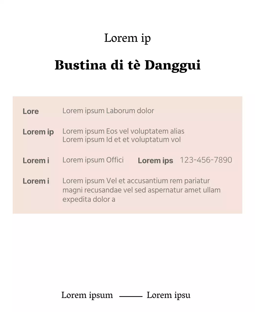 Bustine di tè danggui tradizionali con immagine circolare emozionale