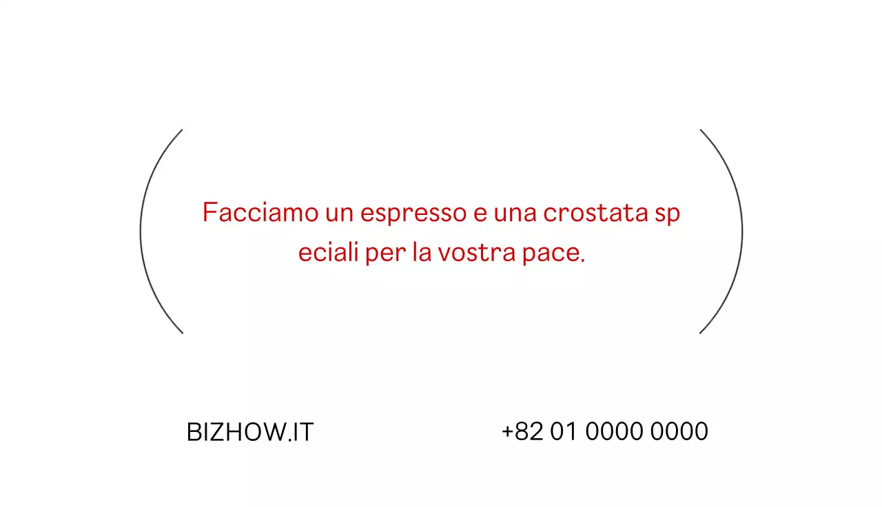 Biglietto da visita in inglese con un colore d'accento deciso