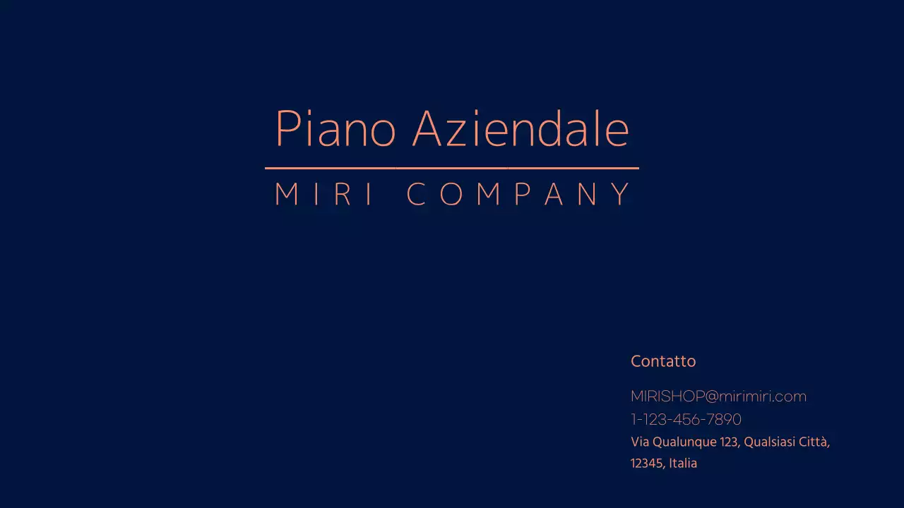 Un business plan navy, audace e pulito