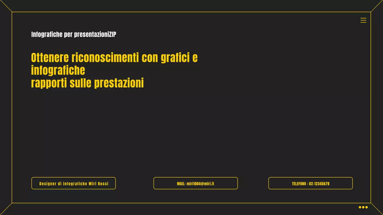 Semplice infografica nera e gialla per il business scorecard