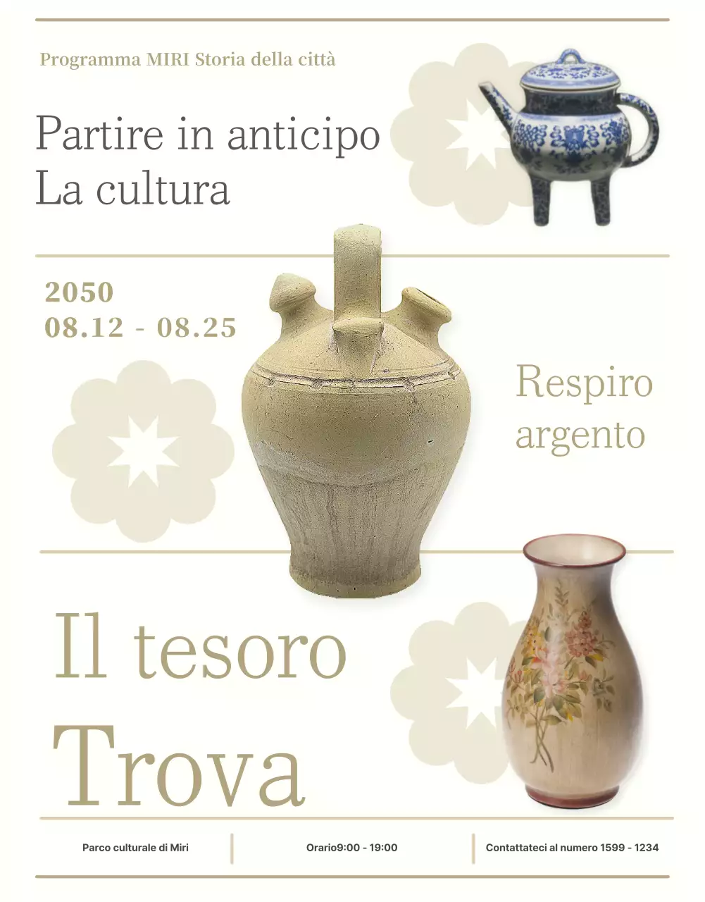 Un poster tradizionale e rilassante con finitura in porcellana color avorio.