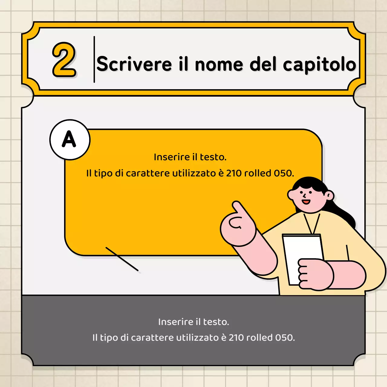 Bolle vocali azzurre e gialle e stile illustrativo simpatico