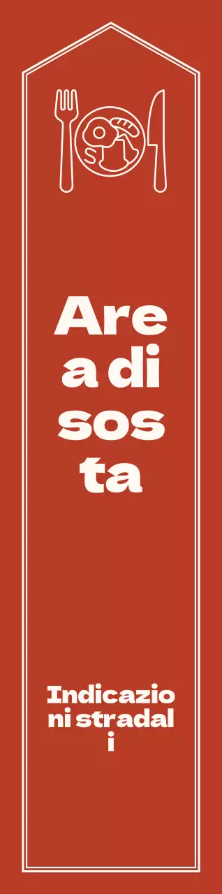 Stile di layout a freccia semplice ed emozionale in rosso e giallo pallido con indicazioni per l'auto-angolo