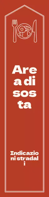 Stile di layout a freccia semplice ed emozionale in rosso e giallo pallido con indicazioni per l'auto-angolo