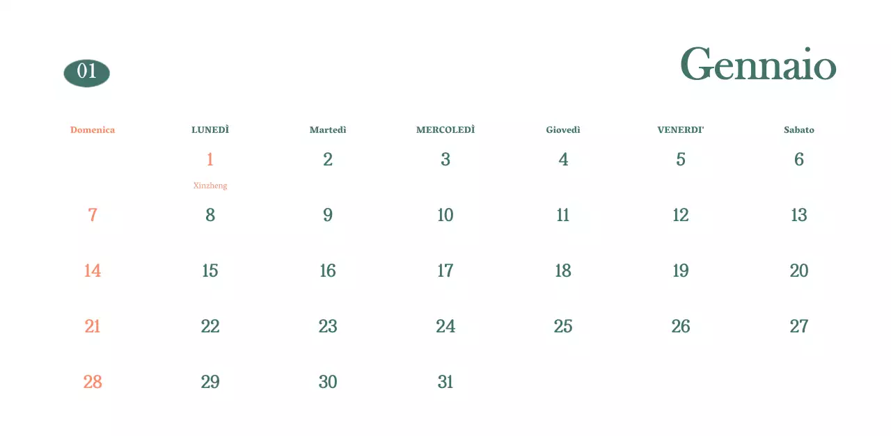 Calendario dei bar con i consigli per le bevande del mese