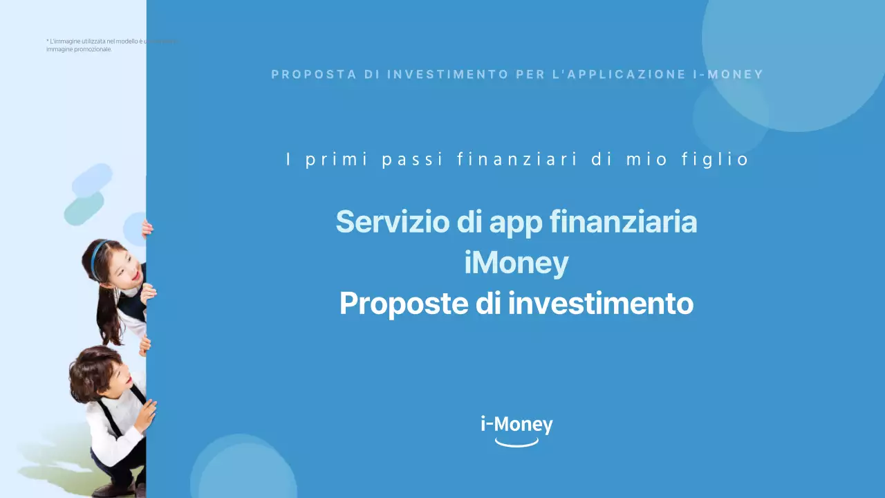 Proposta di investimento per servizi di app finanziarie in tinta blu