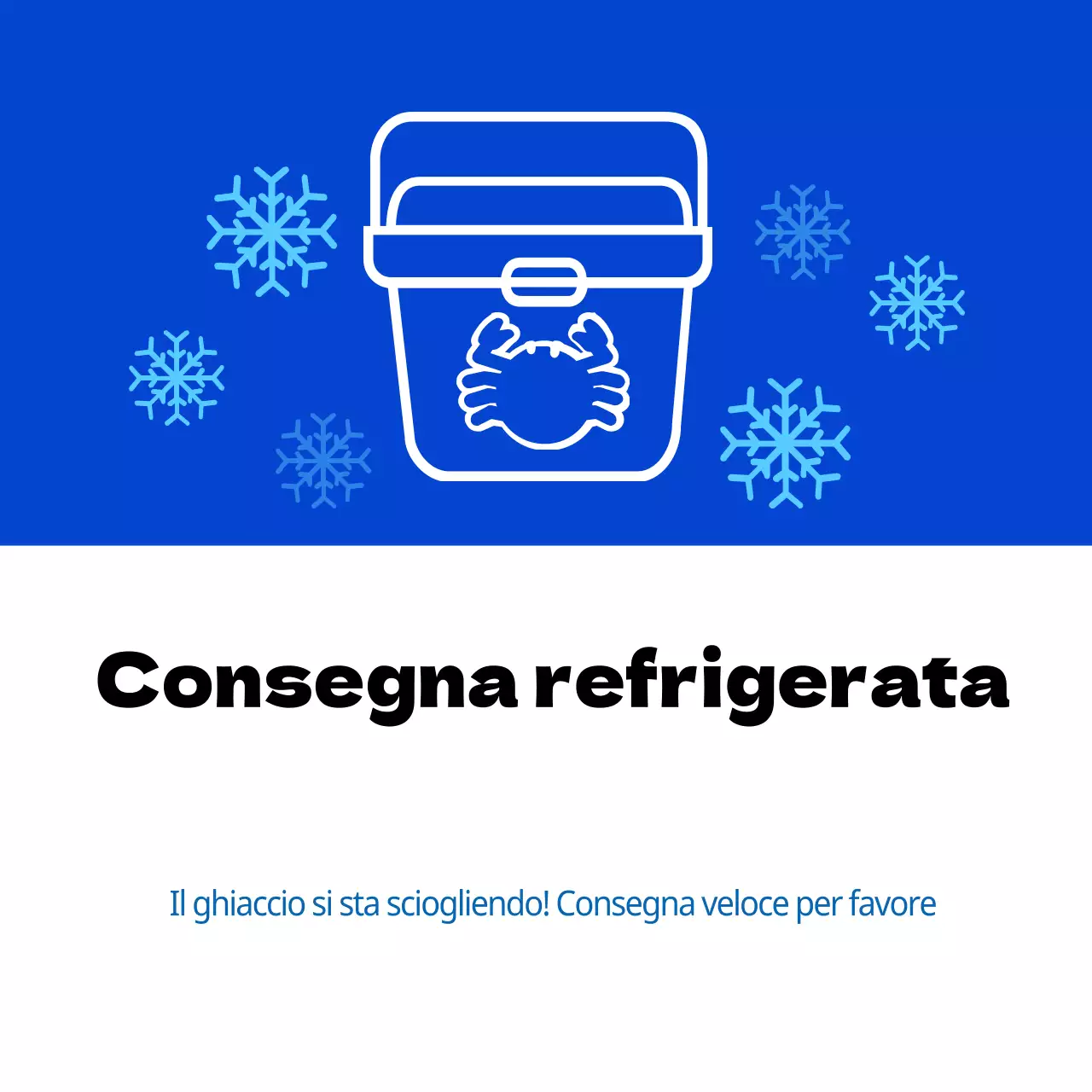 Consegna di frutti di mare refrigerati