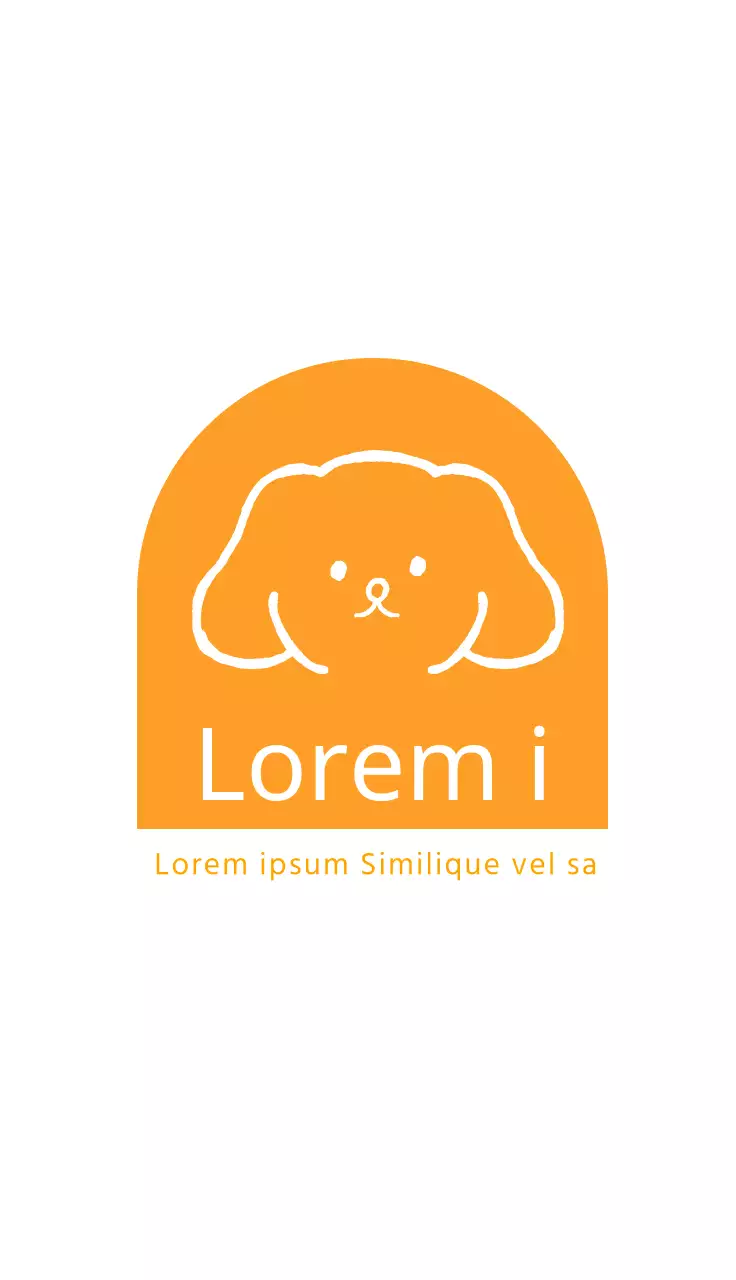 Carino biglietto da visita di un pet cafè con illustrazione di un cane giallo