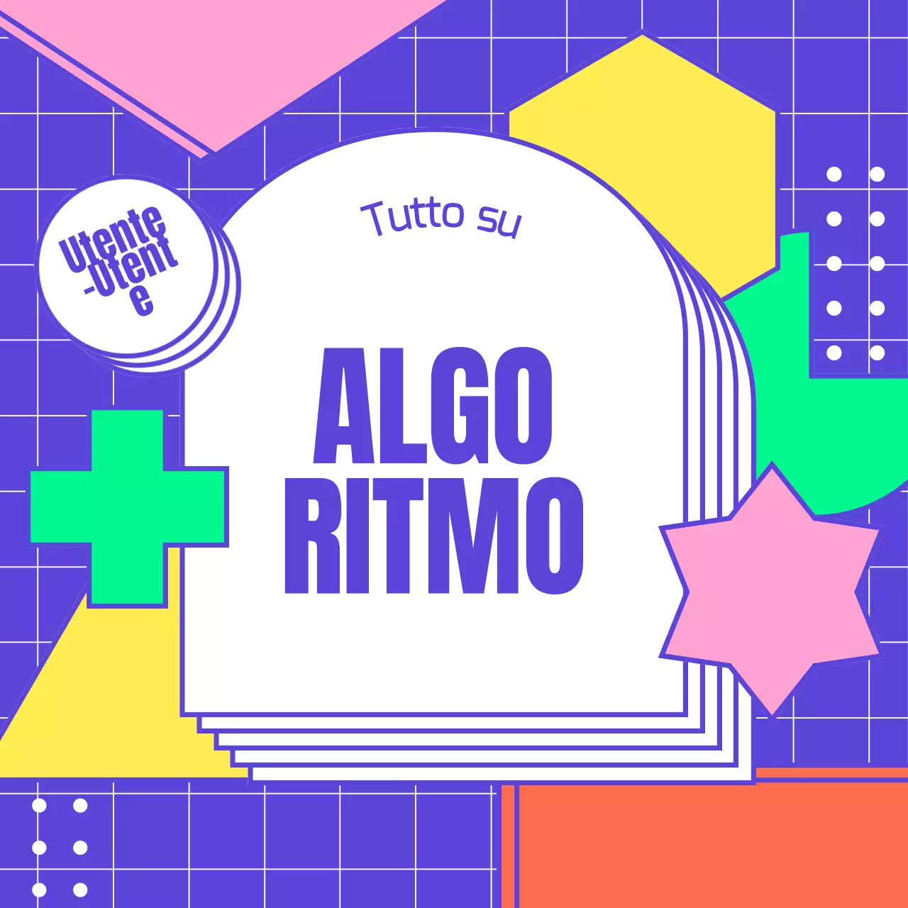 Informazioni sull'algoritmo delle forme blu e colorate