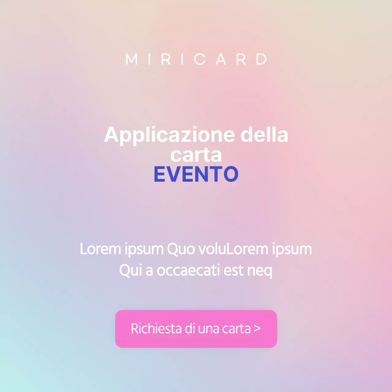 Offerte di carte di credito in un concetto di schermo web con sfumature viola e menta