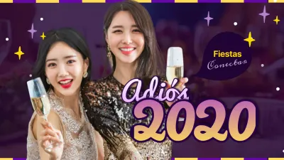 Vlog de la fiesta de Navidad Purple Cute and Colourful