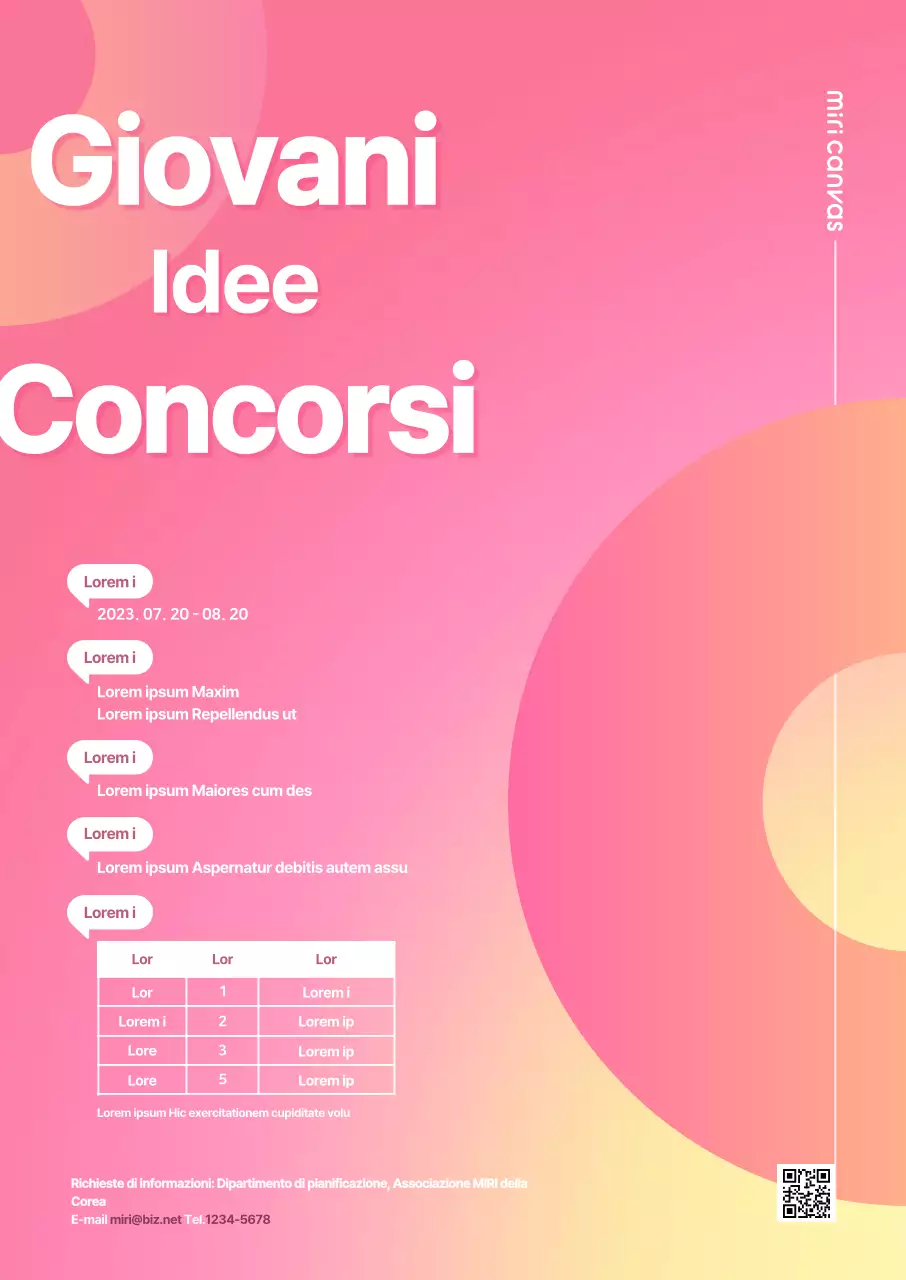 Promuovere un concorso con una forma semplice su sfondo rosa