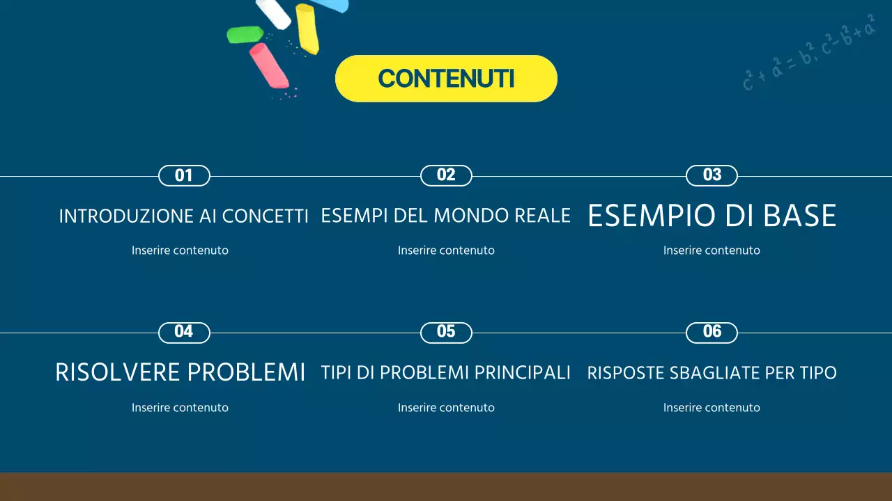 Un libro di matematica con lavagna kitsch blu marino